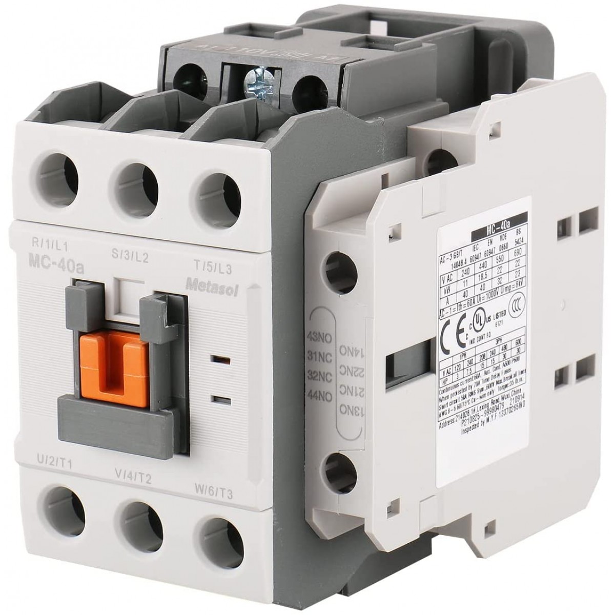 MC-40a LS 3 Kutup Güç Kontaktörü 1NA+1NK 40A AC220V 50/60Hz 1a1b